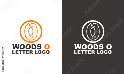 Abstract letter o logo with wood veins logo vector icon illustration concept. Wood and timber texture symbol logo. modern and creative logo design.