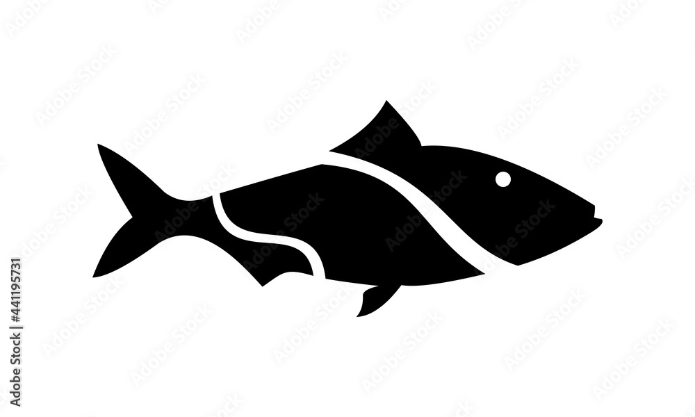 icon fresh fish vector