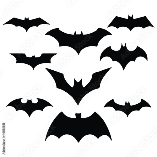 bat and bats vampire silhouette design