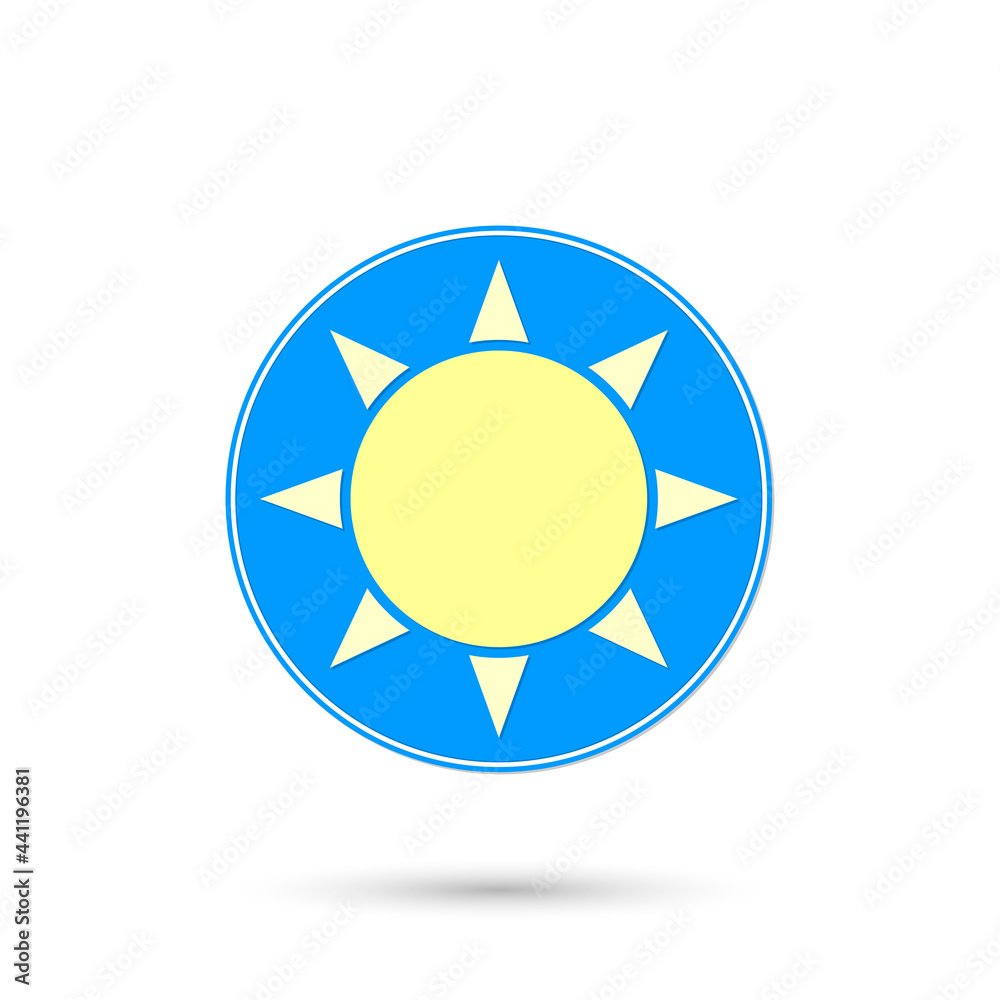 Sun icon, graphic design template, vector illustration Sun icon, graphic design template, vector illustration