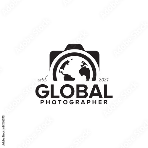 Global photographer logo design template