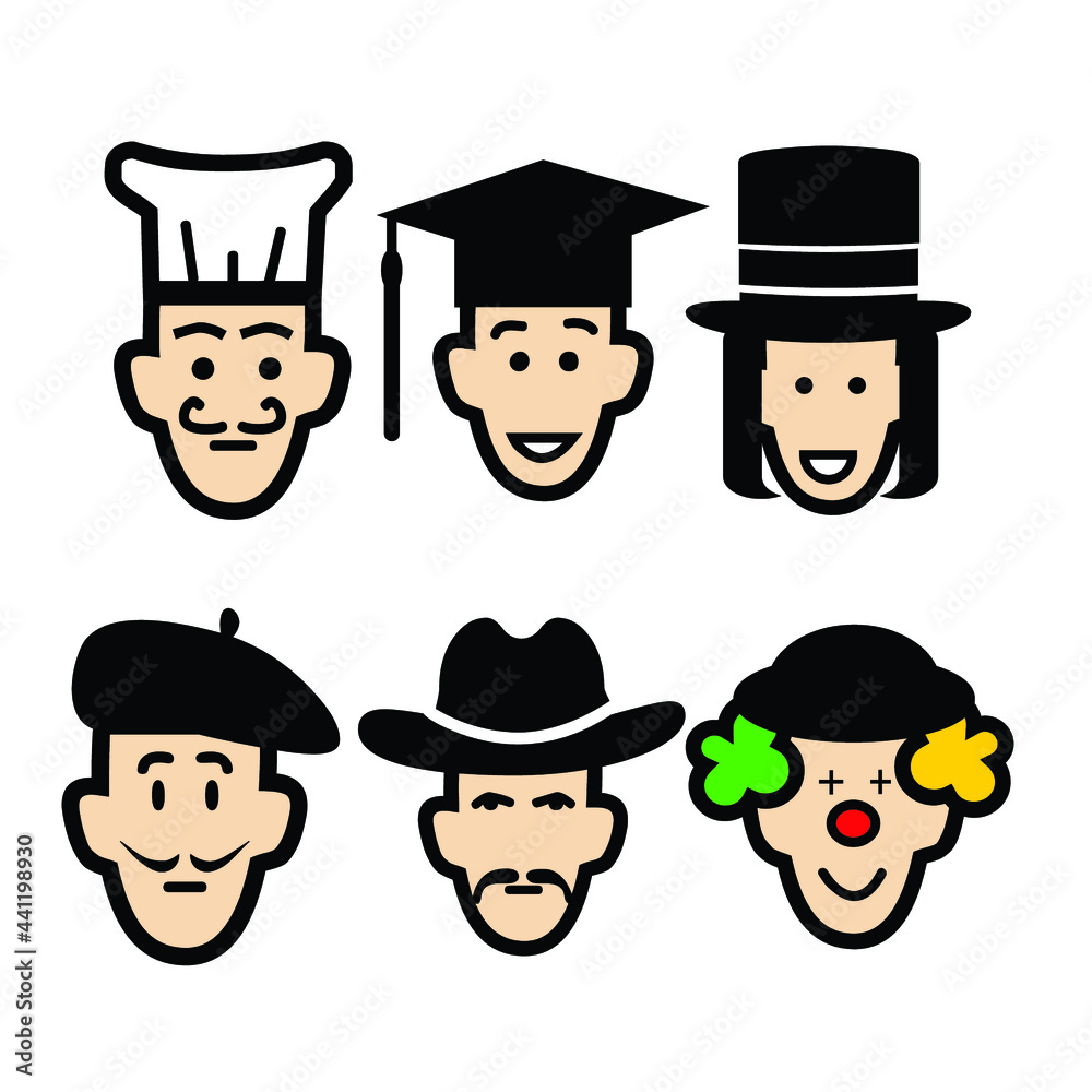 set of funny people profession cartoon set of funny people profession cartoon