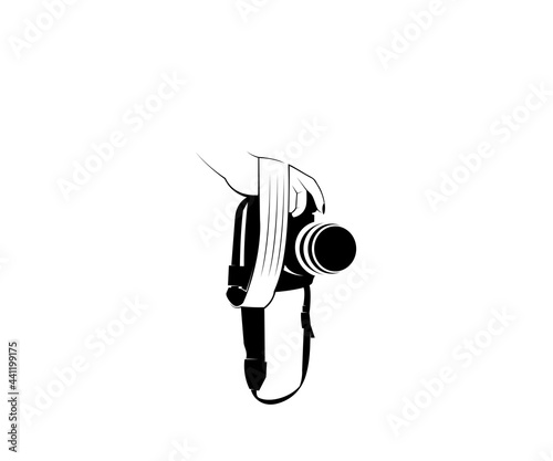 silhouette logo design camera photography
