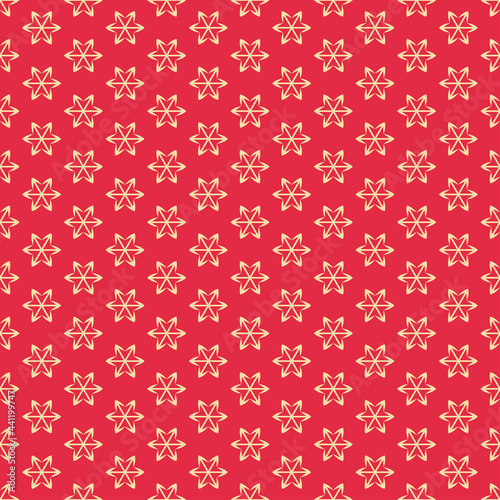 Beautiful background pattern with floral ornaments on a red background, wallpaper. Seamless pattern, texture