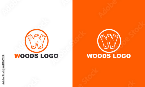 Abstract letter w logo with wood veins logo vector icon illustration concept. Wood and timber texture symbol logo.
 modern and creative logo design.