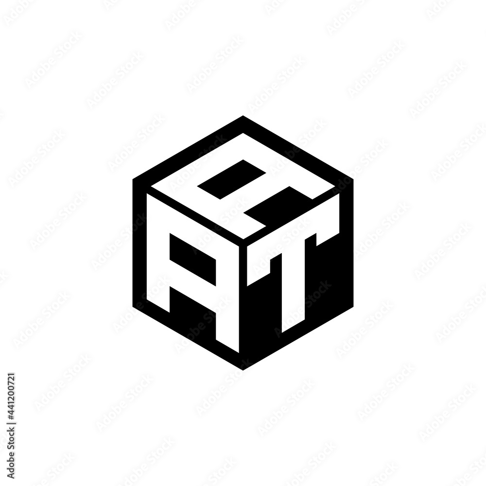 ATA letter logo design with white background in illustrator, vector ...