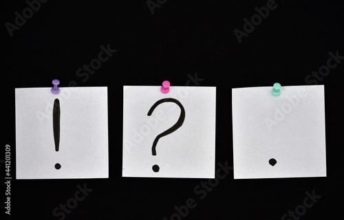 punctuation marks, period, question and exclamation marks  photo