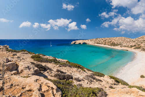 Tripiti beach on the south coast of the remote Greek island of Gavdos south of Crete in the Libyan Sea