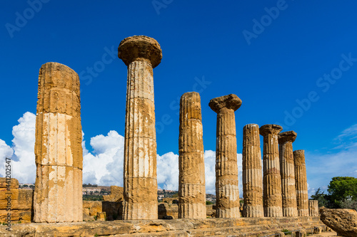 Temple of Hercules in the Valley of the Temples, Agrigento, Sicily, Italy. Valley of the Temples in Agrigento, Sicily, Italy.