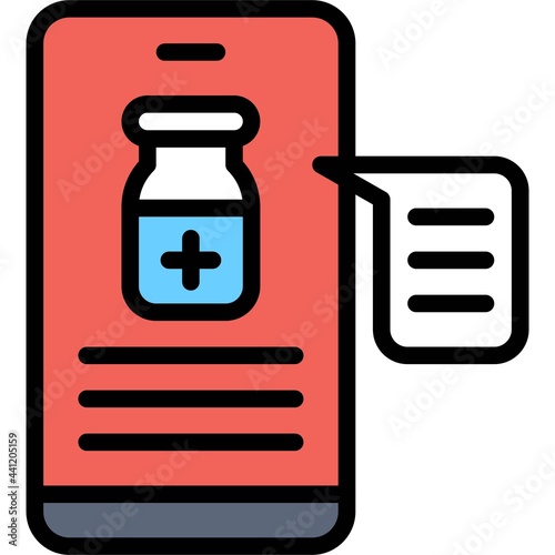 Vaccine information on mobile icon, Vaccine Development related vector