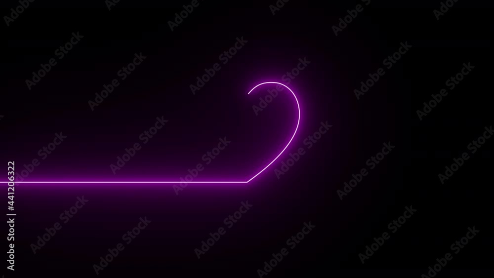 Colorful abstract heart line neon symbol sign on black background . Heart beat neon line glowing moving motion. Colorful abstract heart line neon symbol sign on black background . Heart beat neon line glowing moving motion.