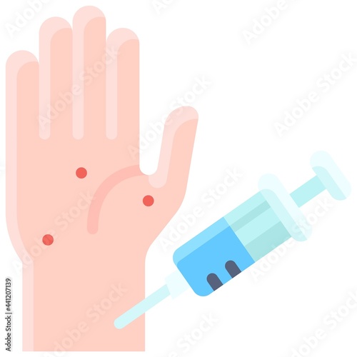 Vaccine side effects icon, Vaccine Development related vector