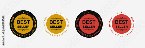 Best seller badge logo design. Best seller vector isolated icon emblem template