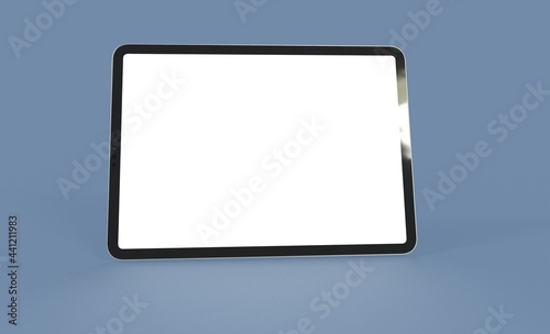 pc  tablet computer  ipad with blank 3d