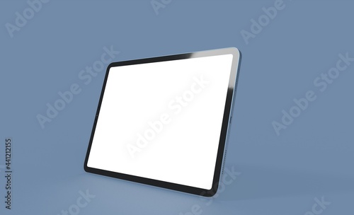 pc tablet computer ipad with blank 3d