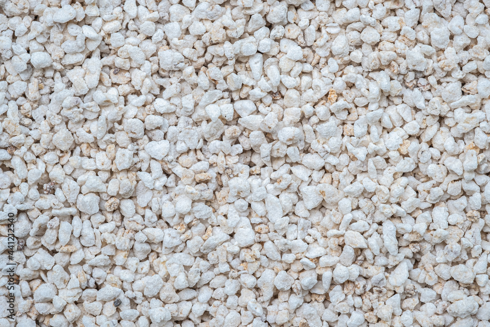 Close up of Perlite, Potting Cactus, Succulent, Hydroponics Vegetable Material. Close up of Perlite, Potting Cactus, Succulent, Hydroponics Vegetable Material.