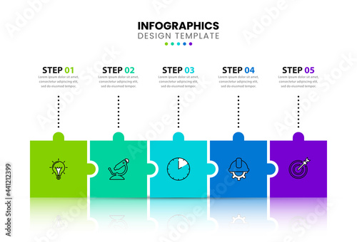 Infographic design template. Creative concept with 5 steps