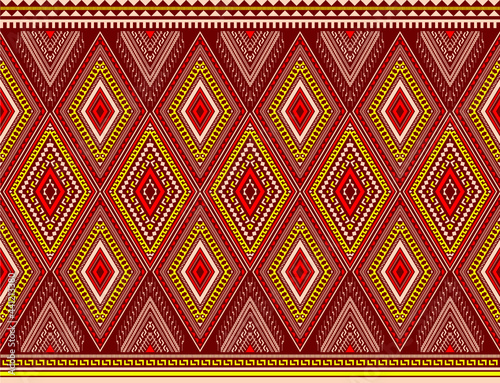geometric used to make a ethnic pattern fabrics