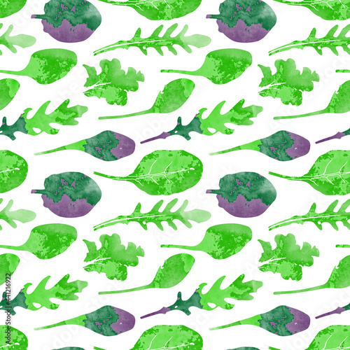 Green salad leaves