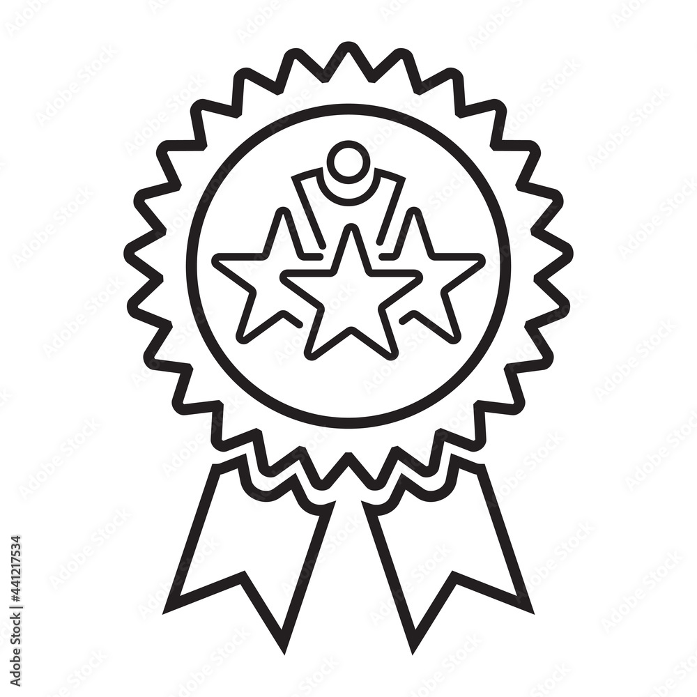 Reputation line art vector icon for apps or websites Reputation line art vector icon for apps or websites