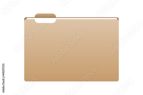 Manila folder. Gradiant brown paper case archive for documents and reports.White paper inside. © U-STUDIOGRAPHY DD59 