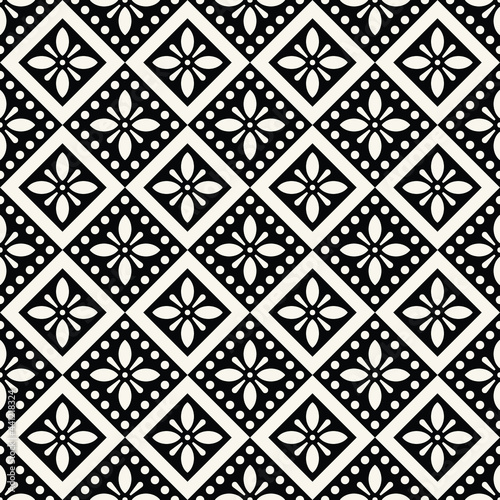 Abstract geometric seamless background. Black and white texture.monochrome pattern.