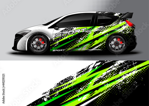 Sport car wrap design and vehicle livery