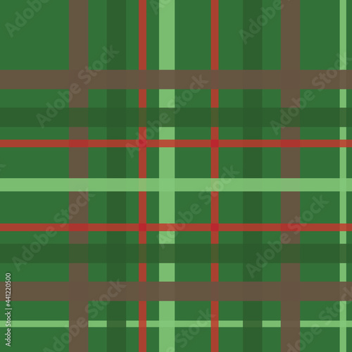 Christmas tree plaid, seamless vector repeat design surface pattern