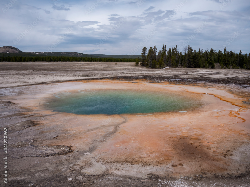 View of Opal Pool at Yellowstone View of Opal Pool at Yellowstone