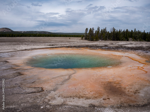 View of Opal Pool at Yellowstone