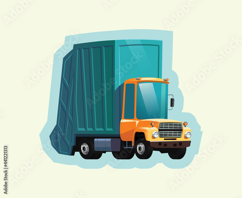 Garbage truck vector illustration