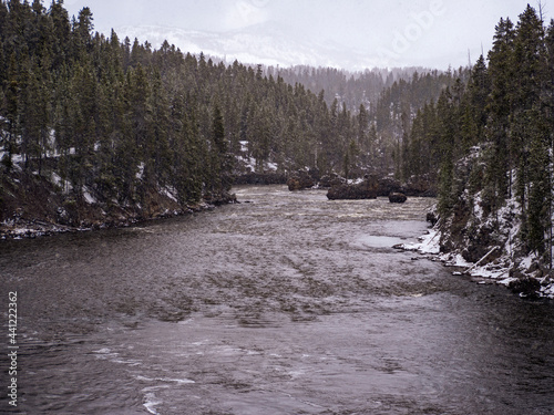 Wintery View of Yellowstone River