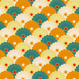 Traditional japanese flower pattern background