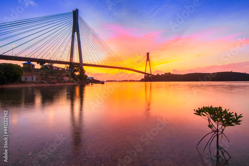 Barelang bridge at sunrise 
