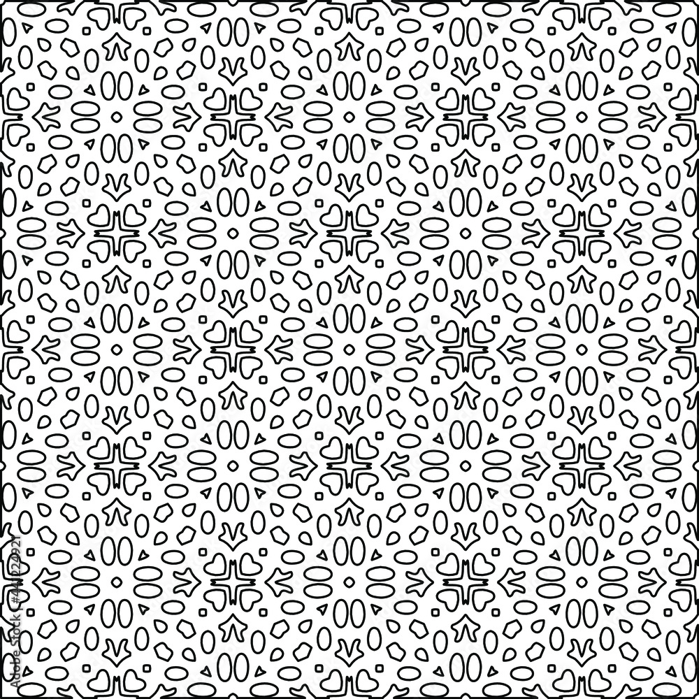 Vector geometric pattern. Repeating elements stylish background abstract ornament for wallpapers and backgrounds. Black and white colors Vector geometric pattern. Repeating elements stylish background abstract ornament for wallpapers and backgrounds. Black and white colors