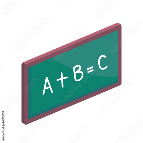 green chalkboard on white background