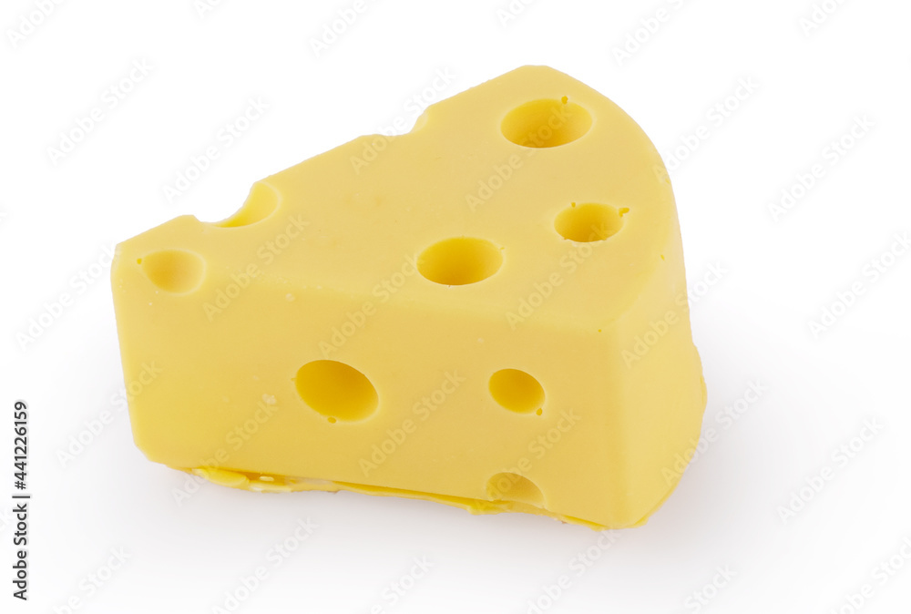 Piece of cheese isolated on white background Piece of cheese isolated on white background