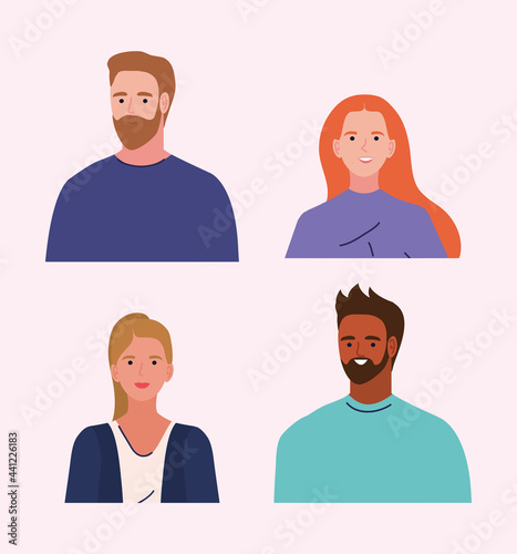 group multiracial people