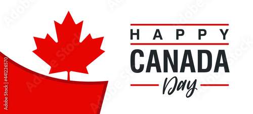 Happy Canada Day. 1st July. National Day of Canada. Vector Illustration. Banner Design.