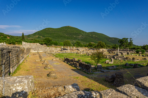 Ruins in the Ancient Messene, Peloponnese, Greece.