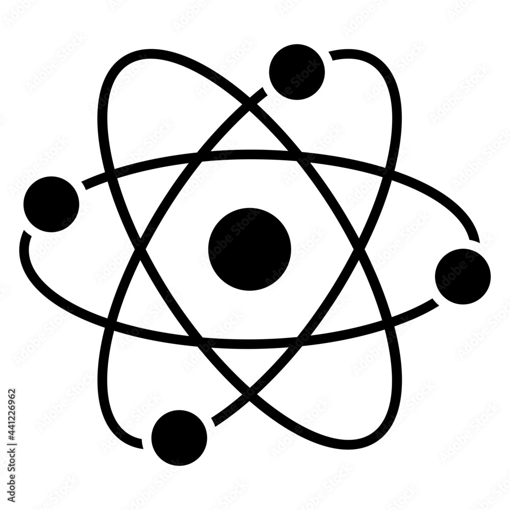 trendy of atom, editable vector
