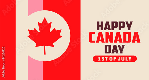 Happy Canada Day. 1st July. National Day of Canada. Vector Illustration. Banner Design.