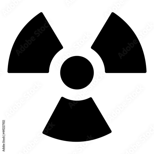 A glyph design, icon of radiation