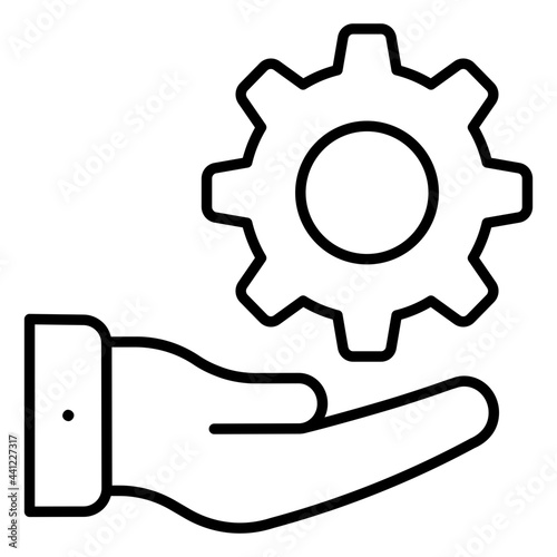 A linear design, icon of setting care