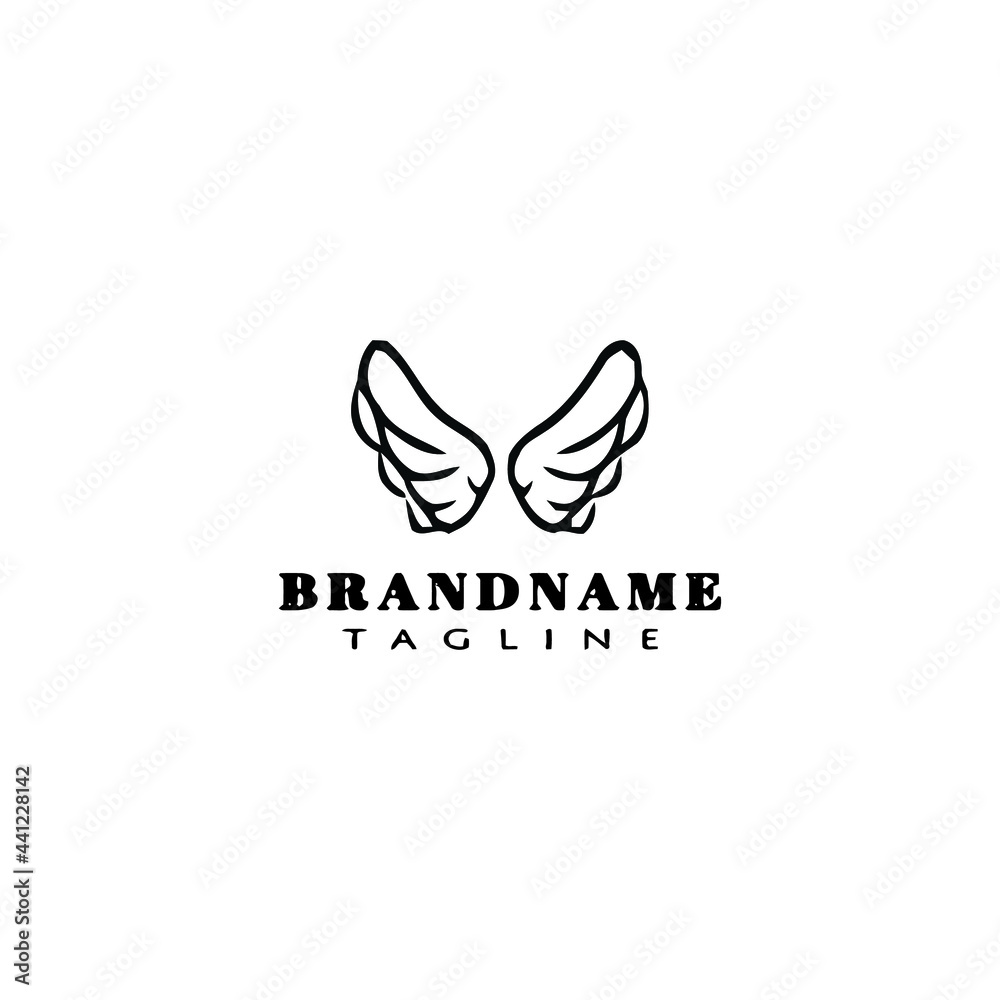 Obraz premium angel wings logo icon design template vector simple