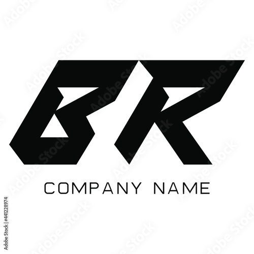 BR B R Letter Logo Design. Creative Modern B R Letters icon vector.