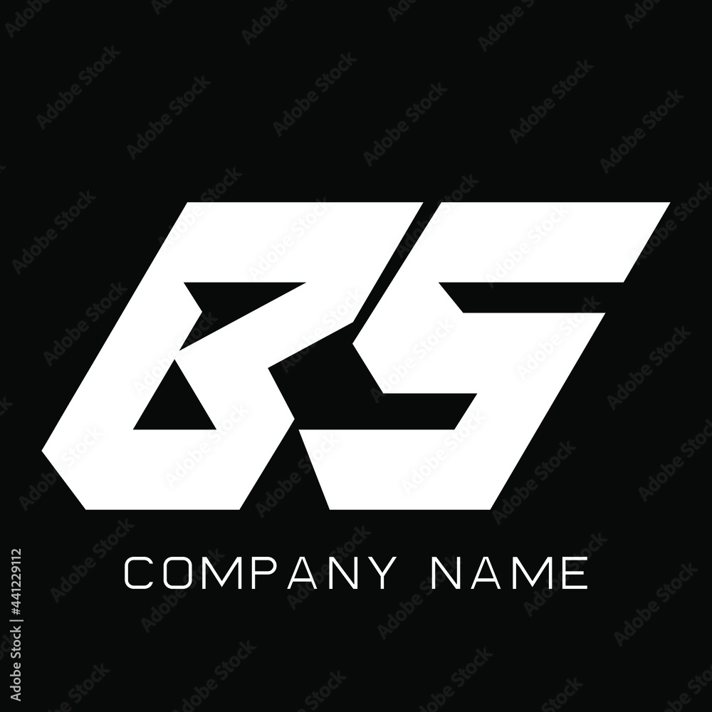 Fototapeta premium BS B S Letter Logo Design. Creative Modern B S Letters icon vector.