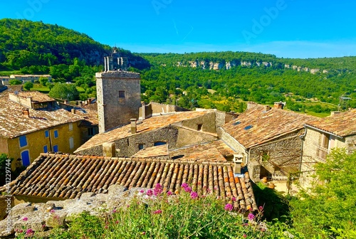 view of the village of Saignon in Luberon