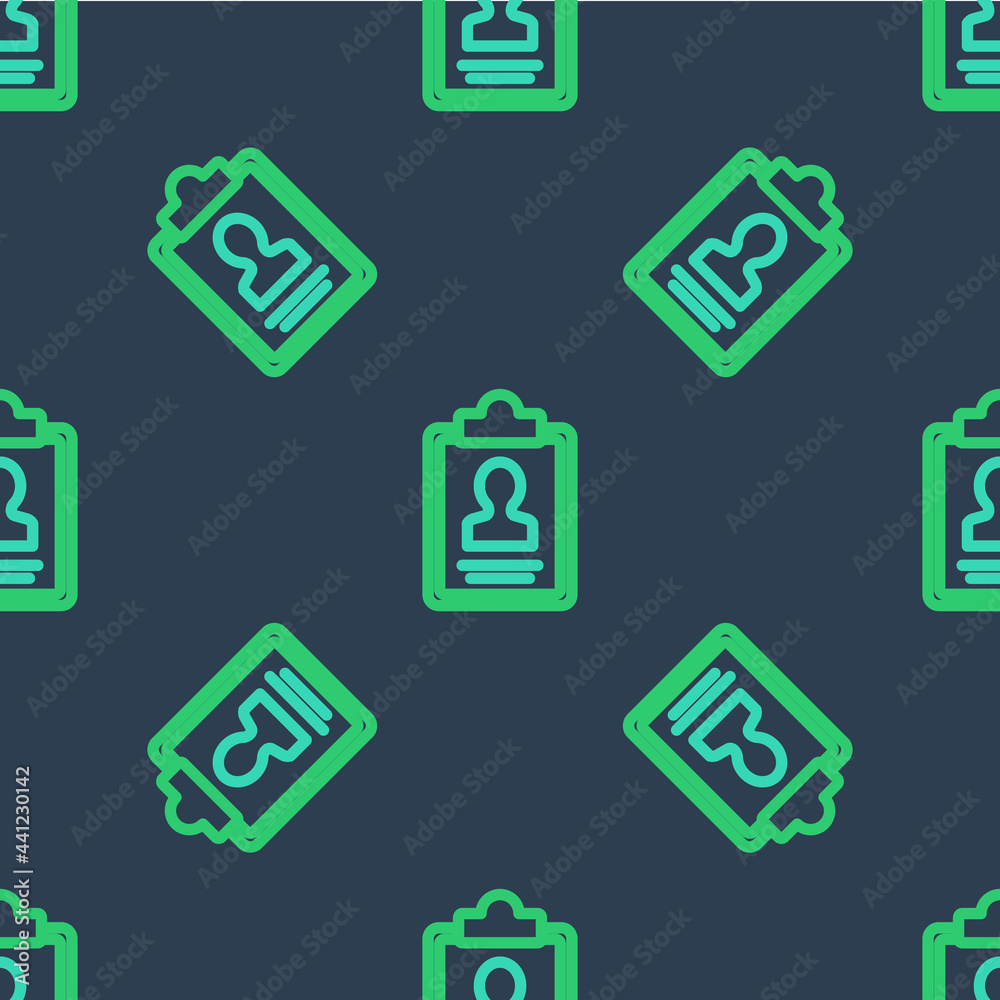 Line Clipboard with resume icon isolated seamless pattern on blue background. CV application. Curriculum vitae, job application form with profile photo. Vector Line Clipboard with resume icon isolated seamless pattern on blue background. CV application. Curriculum vitae, job application form with profile photo. Vector