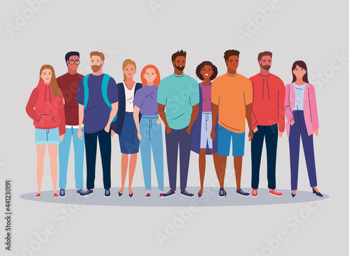 meeting of young people